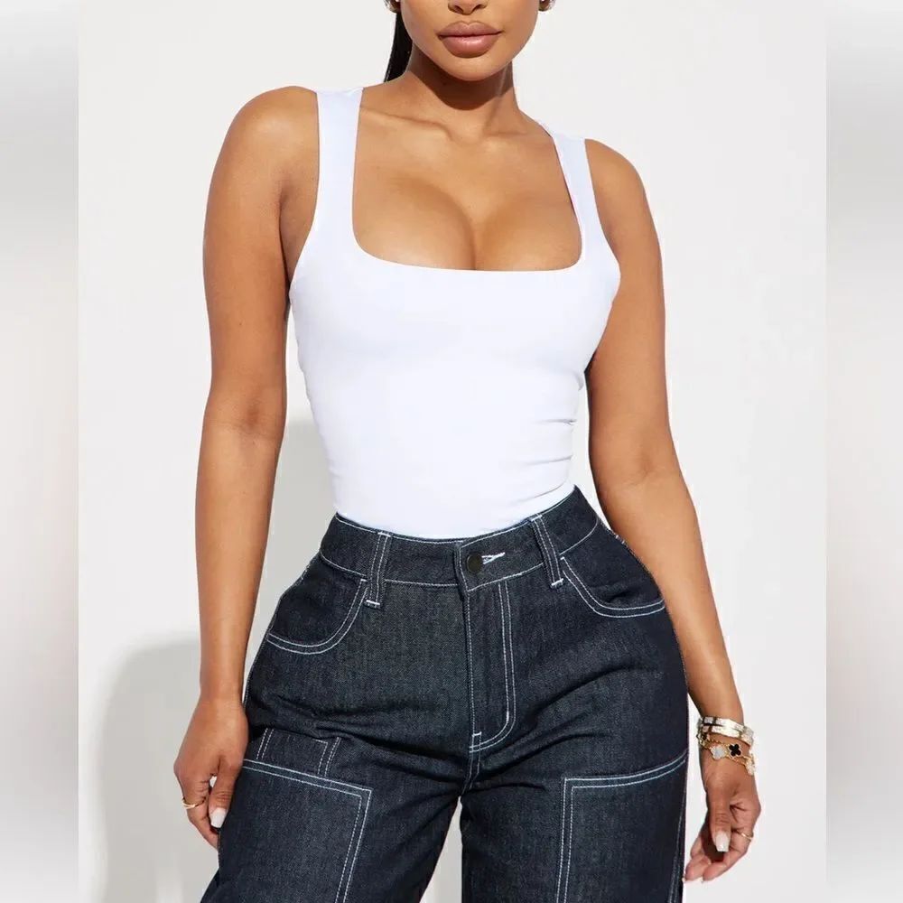 Adriana Smooth Fit Bodysuit - White